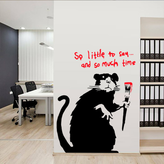 Banksy So Little to Say Rat Vinyl Wall Art Sticker – Blunt.One