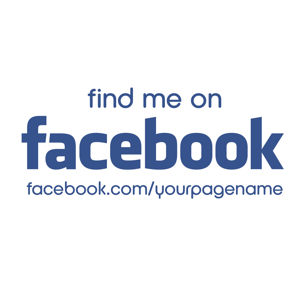 Customised Find Me On Facebook Page Sticker – Blunt.One