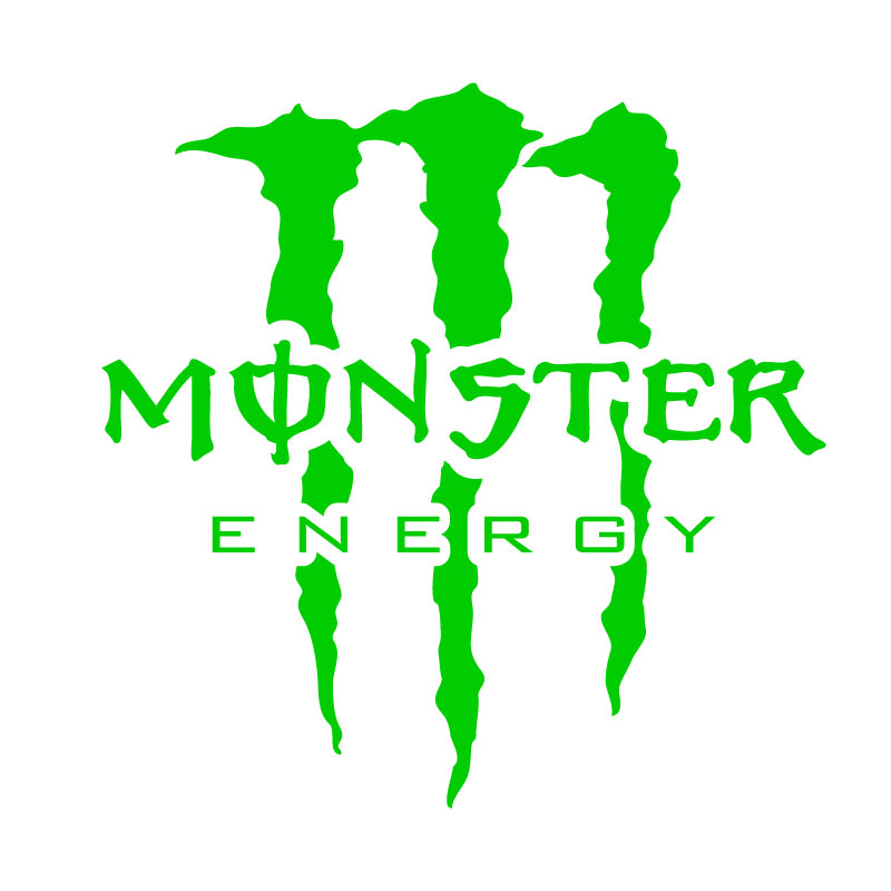 Monster Energy Text over Scratches Vinyl Sticker – Blunt.One
