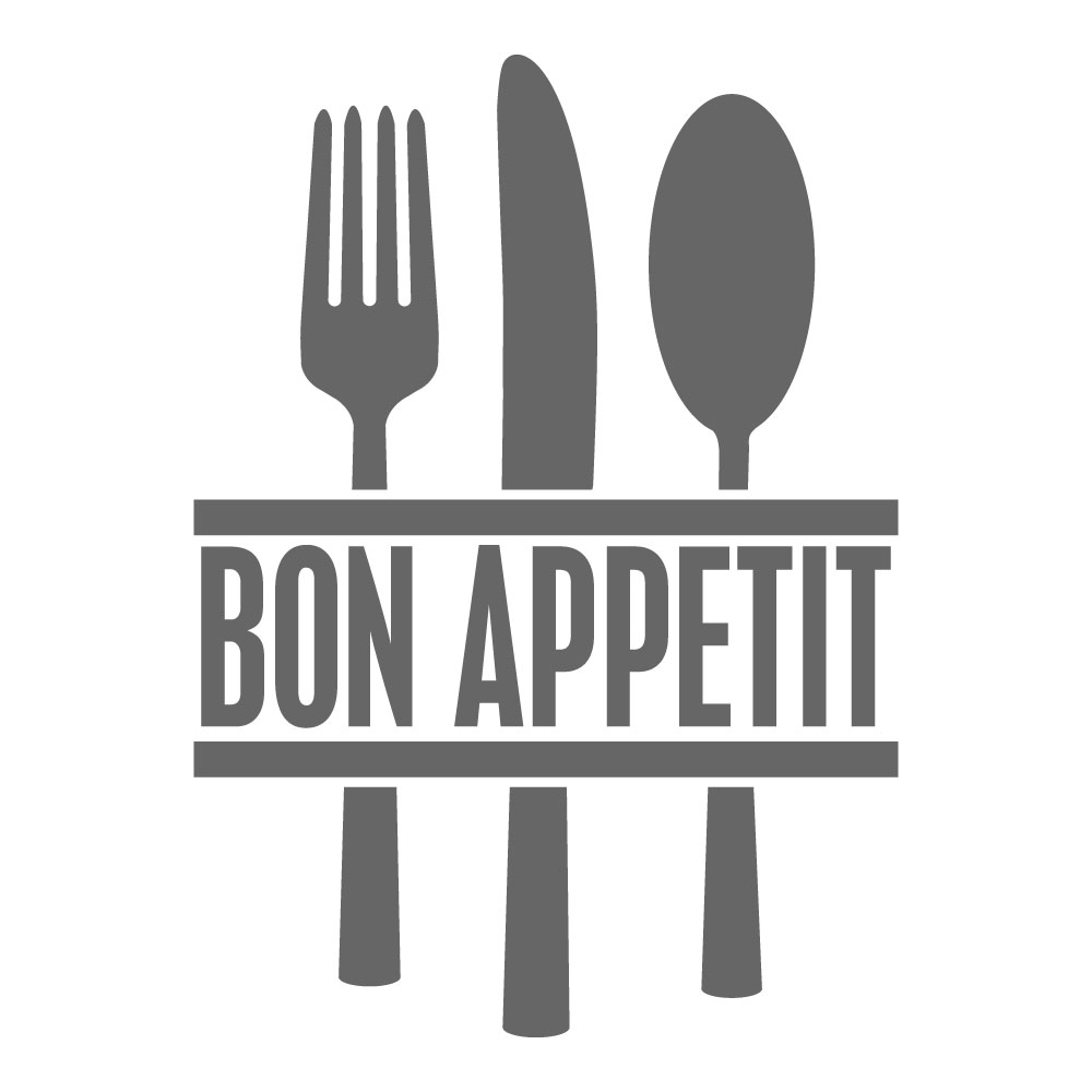 Bon Appetit Cutlery Vinyl Wall Art Sticker – Blunt.One